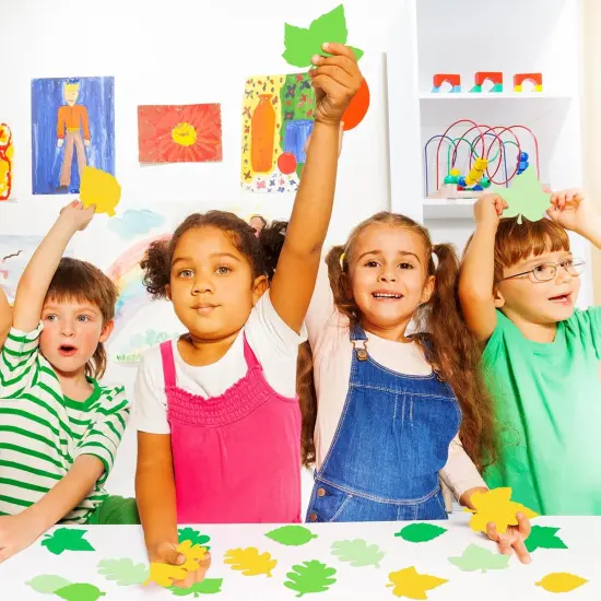 Leaf Cutouts for Fall Bulletin Board Decorations {4}