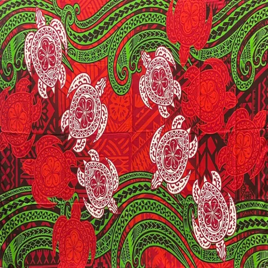 Turtles Traditional Tattoo Polyester Sarong 72" L x 45" W Purple {4}