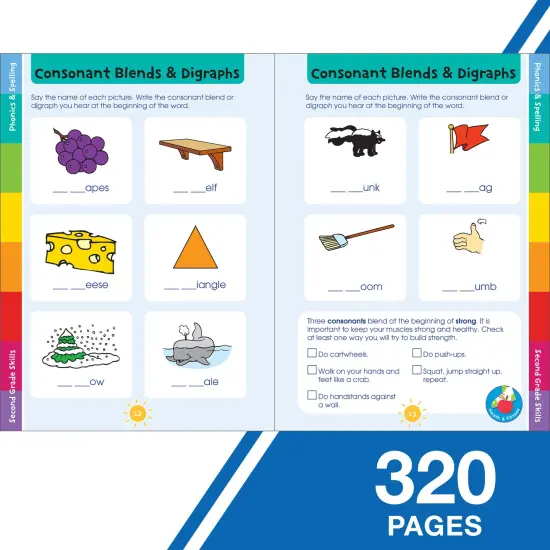 Carson Dellosa Second Grade Workbook, Reading Comprehension, Vocabulary, Math, Social Emotional Learning, and Writing Practice, Classroom or Homeschool Curriculum {4}
