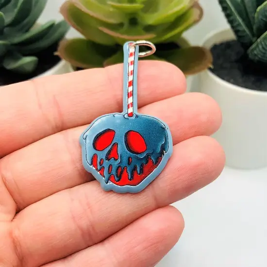 Creepy Christmas Poison Apple Charms, 27x47mm {3}