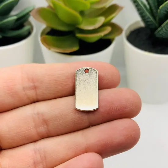 Silver Find the Joy in the Journey Affirmation Tag Charms, 21x10.5mm {3}