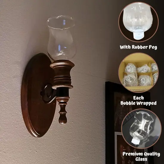 4E's Novelty Glass Candle Holder 6-Pack &ndash; Tulip Peg Votive Candle Holders for Candelabra & D&eacute;cor {5}