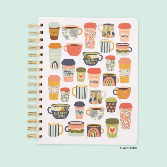 But First Coffee Spiral Notebook, Hardcover Journal {1}