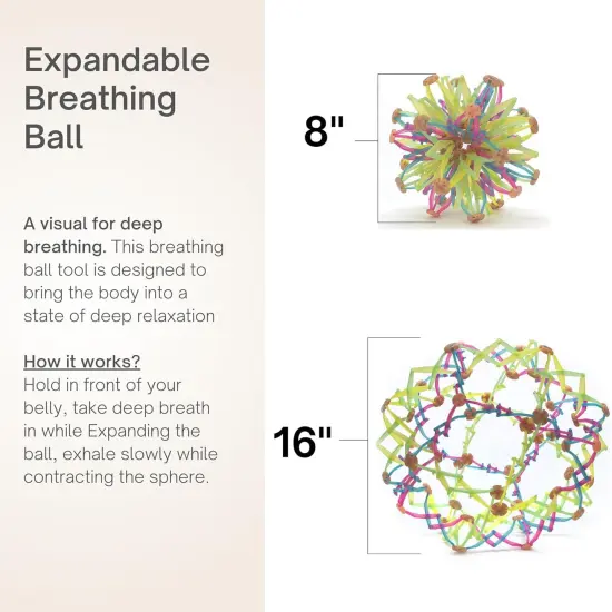 4E's Novelty Oversized Expandable Ball - Stress Balls for Adults & Kids, Calm Down Corner Supplies & ADHD {2}