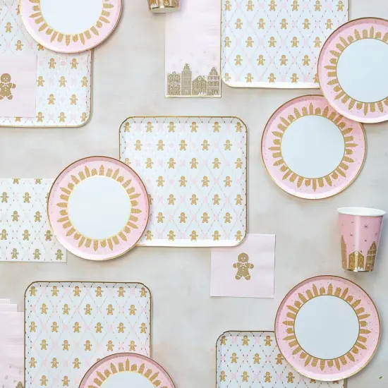 PINK GINGERBREAD SMALL PLATES {3}