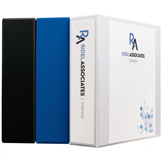 Avery Durable View 3 Ring Binders, 2 Inch Slant Rings, 530-Sheet Capacity, DuraHinge, 2.8 Inch Wide Spine, Color Received Will Vary: Black, Bright Blue, or White, 1 Binder (17038) {1}