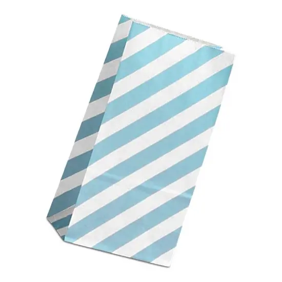 Diagonal Stripe SOS Bags 3 5/8'' x 2 1/4'' x 7'' {4}