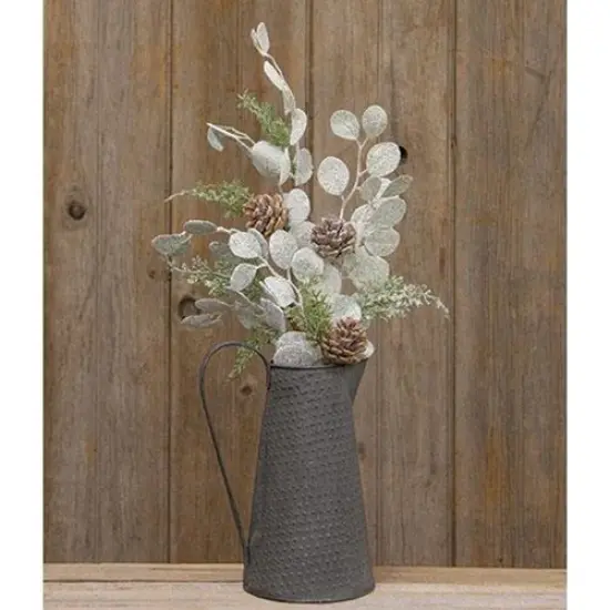 27"H Silver Dollar Shine Spray with Brown Paper-Wrapped Stem and Plastic Leaves {3}