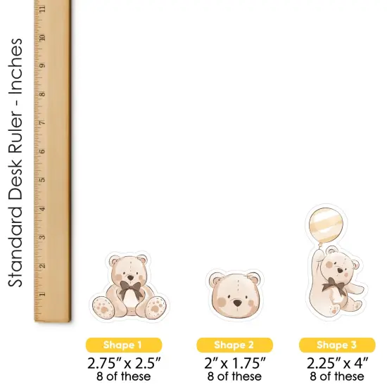Big Dot of Happiness We Can Bearly Wait - DIY Shaped Teddy Bear Baby Shower Cut-Outs - 24 Count {5}