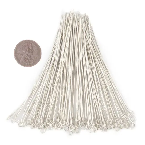 The Bead Chest Silver 21 Gauge 3 Inch Eye Pins (Approx 100 pieces) {2}