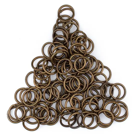The Bead Chest Bronze 10mm Round Open Jump Rings, Pack of 100 {1}