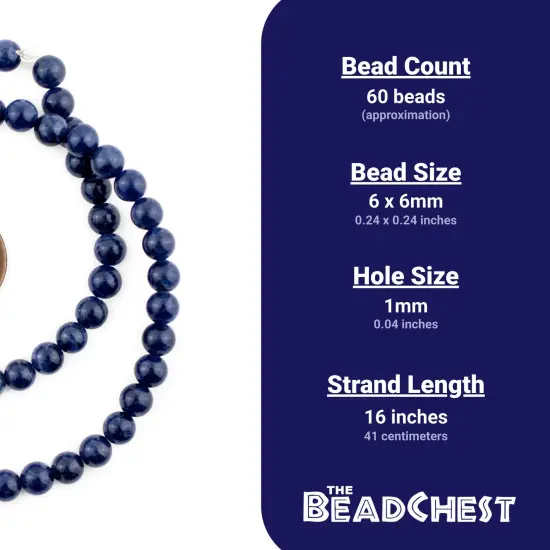 The Bead Chest Round Sodalite Beads (6mm) {4}
