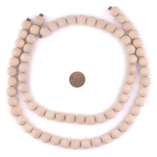 The Bead Chest Unwaxed Round Rosewood Beads (12mm) {2}