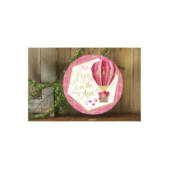 12" Metal Sign: Love Is In The Air {2}