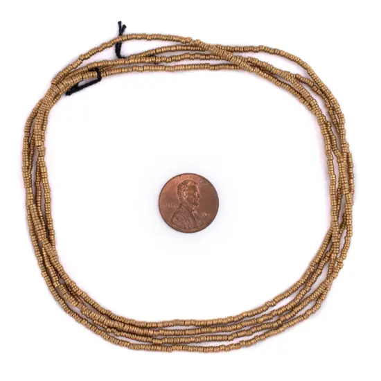 The Bead Chest Antiqued Brass Double Heishi Beads (2mm) {2}