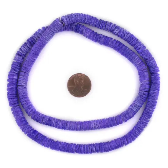 The Bead Chest Grape Purple Sliced Shell Heishi Beads (8mm) {2}