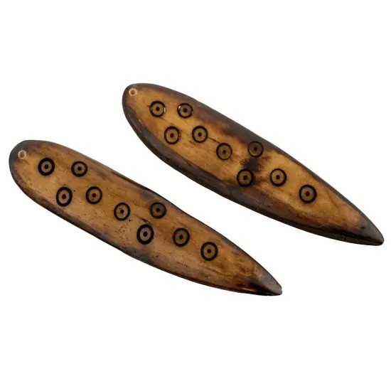 The Bead Chest Brown Bone Shaman Medicine Stick Pendant Ethiopia African Large Hole Handmade {3}