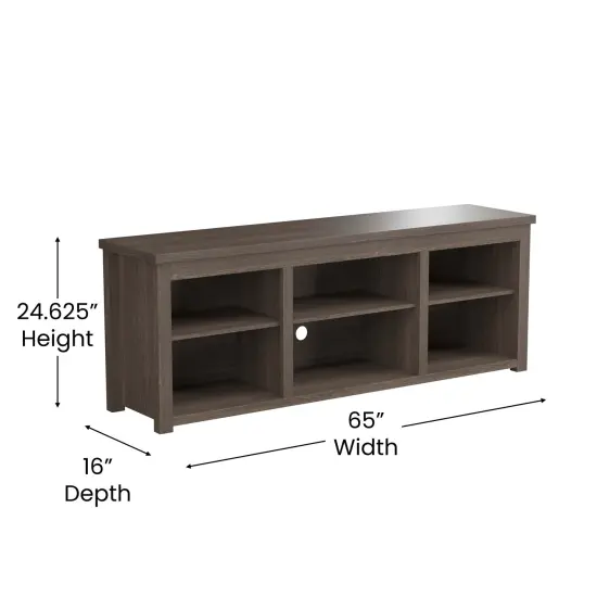 Merrick Lane Fincastle 6 Cubby 65" TV Stand for up to 80" TV's {11}