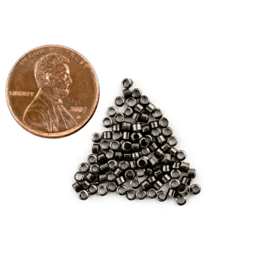 The Bead Chest Gunmetal Tube Crimp Beads (1.5mm, Set of 100) {2}