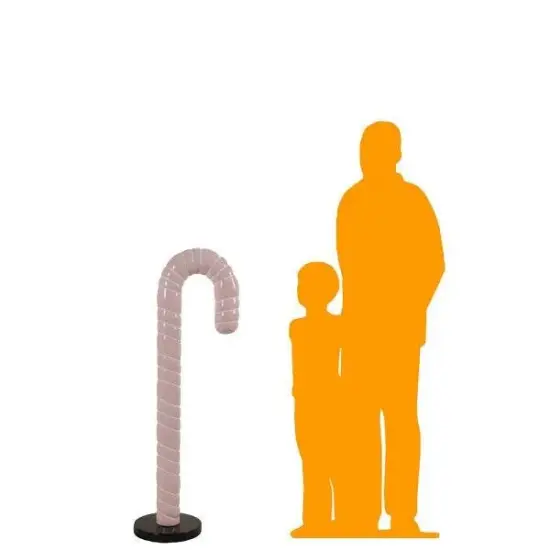 Small Pink Cushion Candy Cane Statue {2}