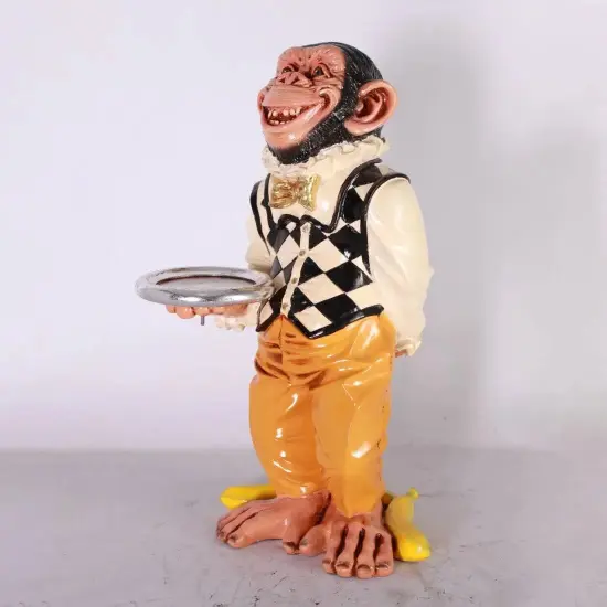 Small Monkey Butler Statue {4}