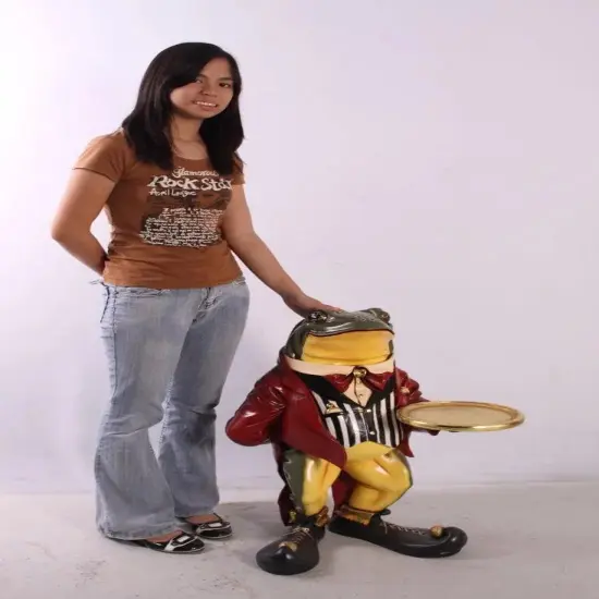 Large Frog Butler Statue {2}
