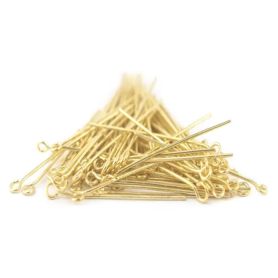 The Bead Chest Gold 21 Gauge 1.5 Inch Eye Pins (Approx 100 pieces) {3}
