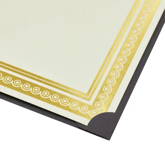 12-Pack Award Certificate Holders - Bulk Certificate Holders for Graduation, Diploma, Employee Appreciation, Certifications (fits 8.5x11) Black {6}