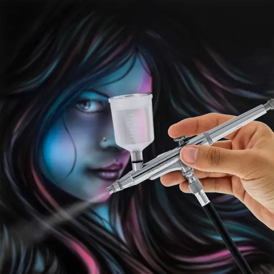 Master Performance G24 Multi-Purpose Precision Dual-Action Gravity Feed Airbrush, 0.3 mm Tip, 3/4 & 1.5 oz Cups {6}