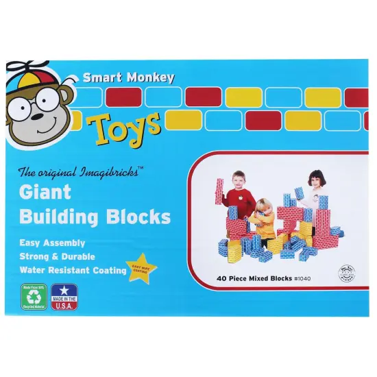 ImagiBRICKS&trade; Giant Building Block Set, 40 Pieces {1}