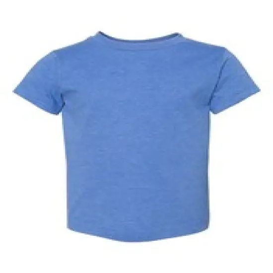 BELLA + CANVAS&reg; Toddler Crewneck Short Sleeve Jersey T-Shirt Heather columbia blu {2}