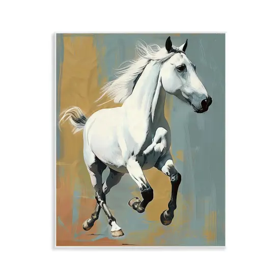 Stupell Industries Elegant Jumping Horse Wall Plaque Art Design by Lazar Studio {1}
