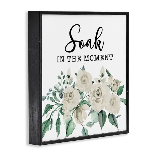 Stupell Industries Soak The Moment Florals Framed Giclee Wall Art Design by Masey St. Studios {3}