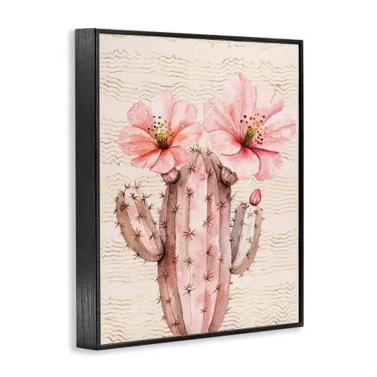 Stupell Industries Pastel Cactus with Blooms Framed Giclee Wall Art Design by Lettered and Lined {3}
