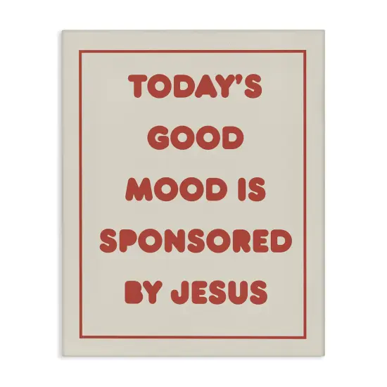 Stupell Industries Good Mood by Jesus Canvas Wall Art Design by Daphne Polselli {1}
