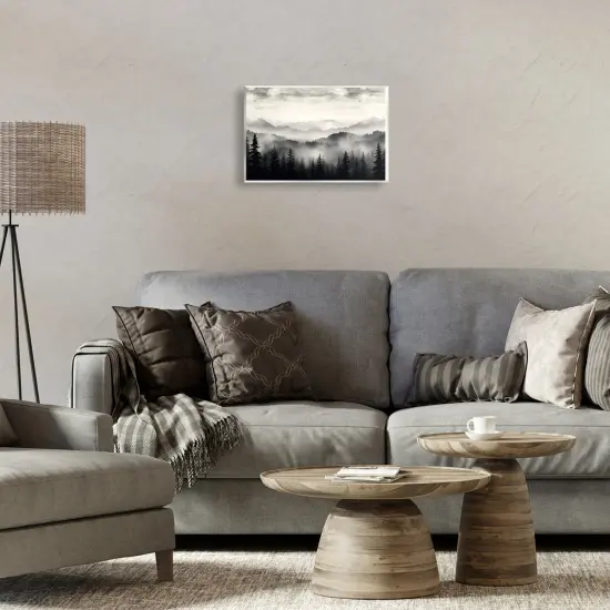 Stupell Industries Black & White Gradient Mountains Wall Plaque Art Design by LSR Design Studio {2}