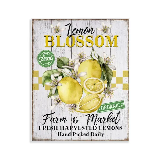 Stupell Industries Lemon Blossom Market Wall Plaque Art Design by Creatif Belle {1}
