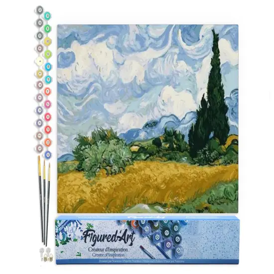 Figured'Art Paint by Numbers for Adults Van Gogh - Heaven 16"x20" - Craft Art Painting DIY Kit Rolled Canvas without frame {1}