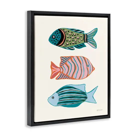 Stupell Industries Bright Tropical Fish Floater Framed Canvas Wall Art Design by Yvette St. Amant {3}