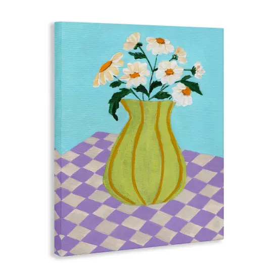 Stupell Industries Retro Checkers Vase Canvas Wall Art Design by Nikita Jariwala {3}