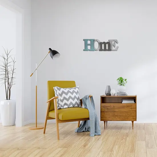 Wooden Decorative Hanging Word Signs Table Top Cutout Block Letters Standing Letter Sign Wall Decor for Living Room Home Decor Shelf Mantel (Aqua) {5}