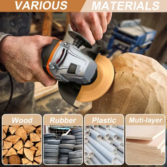 13PCS Wood Carving Disc Set for 4" or 4 1/2" Angle Grinder, Stump Tool Grinding Wheel Disc with 5/8" Adapter Ring, Woodworking Sanding Wheel Discs for Cutting Shaping Carving Polishing {3}