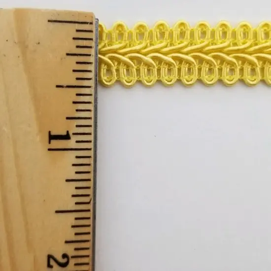 1/2" Chinese French Braid Gimp Trimming - 12 Continuous Yards - Many Colors! Yellow {2}