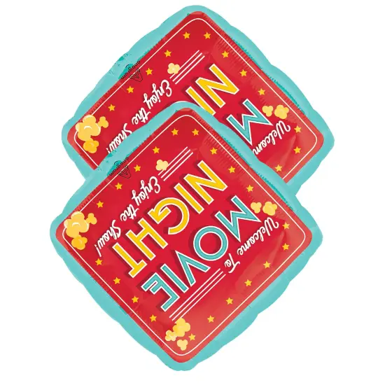 Anagram&reg; Movie Night Square Balloon 17 Inch {4}