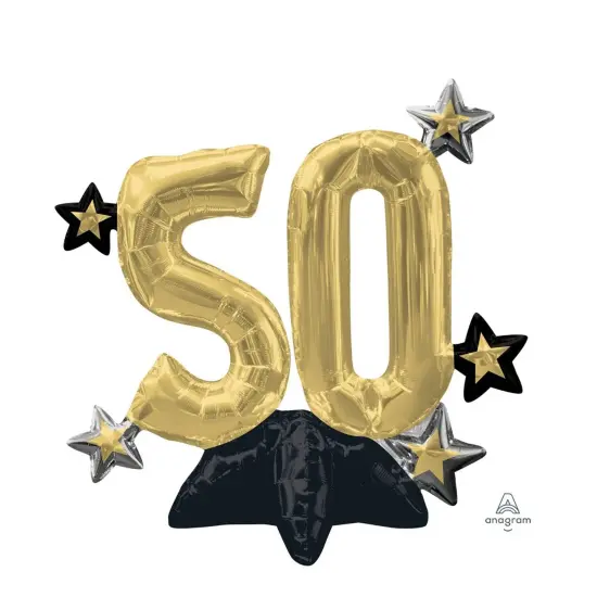 Celebrate 50 Upright Foil Balloon 21 Inch Air Fill Only {1}