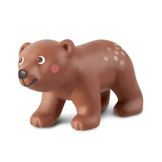 HABA Little Friends Brown Bear Cub - Chunky Plastic Forest Animal Toy Figure Multicolor {3}