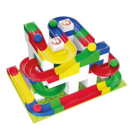 Hubelino Marble Run 123 Piece Starter Building Box Set, STEM Toys for 4-8 Year Olds, Compatible Marble Maze and Ball Run, Made in Germany Multicolor {3}