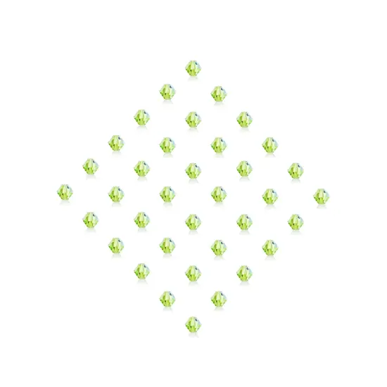 Preciosa 6mm Czech Crystals Bicone Rondelle Beads, 36pcs Limecicle AB {6}