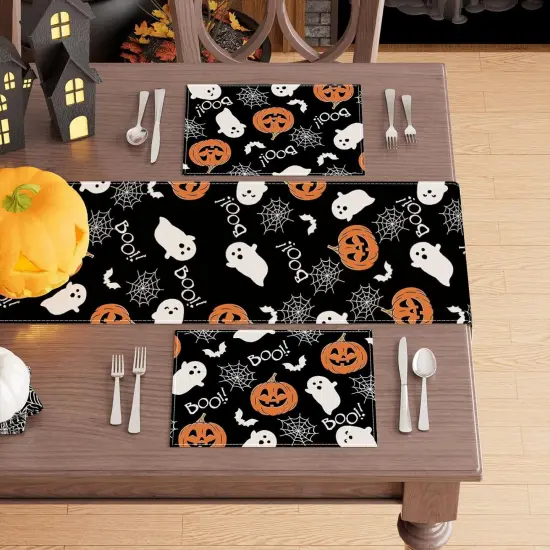 Boo Spooky Ghost Pumpkin Halloween Placemats Set of 4(Colored) {3}