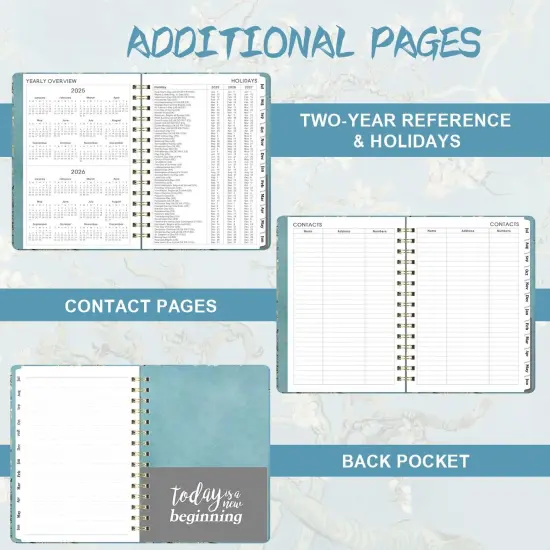 2025-2026 Planner – Planner 2025-2026, July 2025 - June 2026, Weekly & Monthly Planners, 8.5" x 6.4", Hardcover, Twin-Wire Binding, Monthly Tabs, Inner Pocket, Daily Organizer {3}